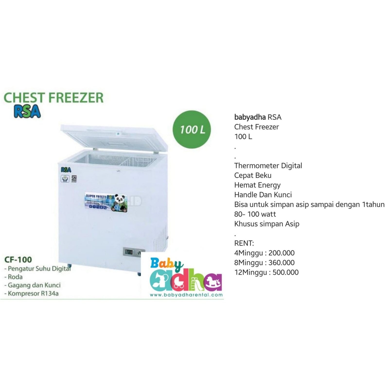 RSA CHEST FREEZER 100L