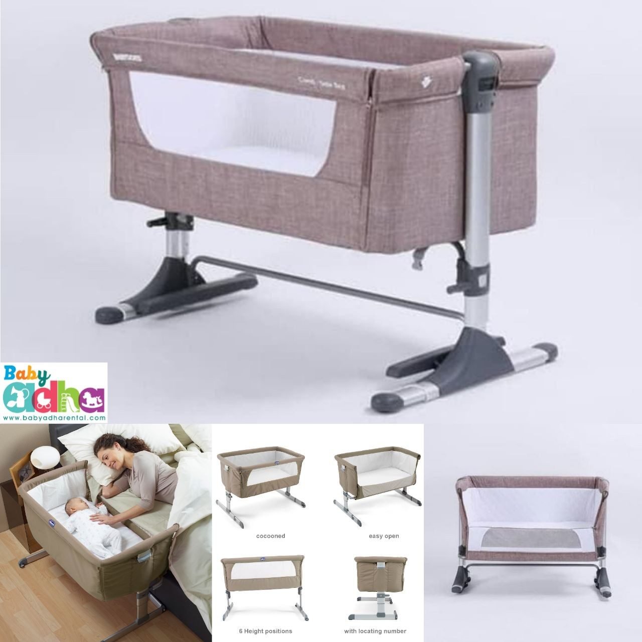 BOX BABYDOES MINI BED KHAKI 02