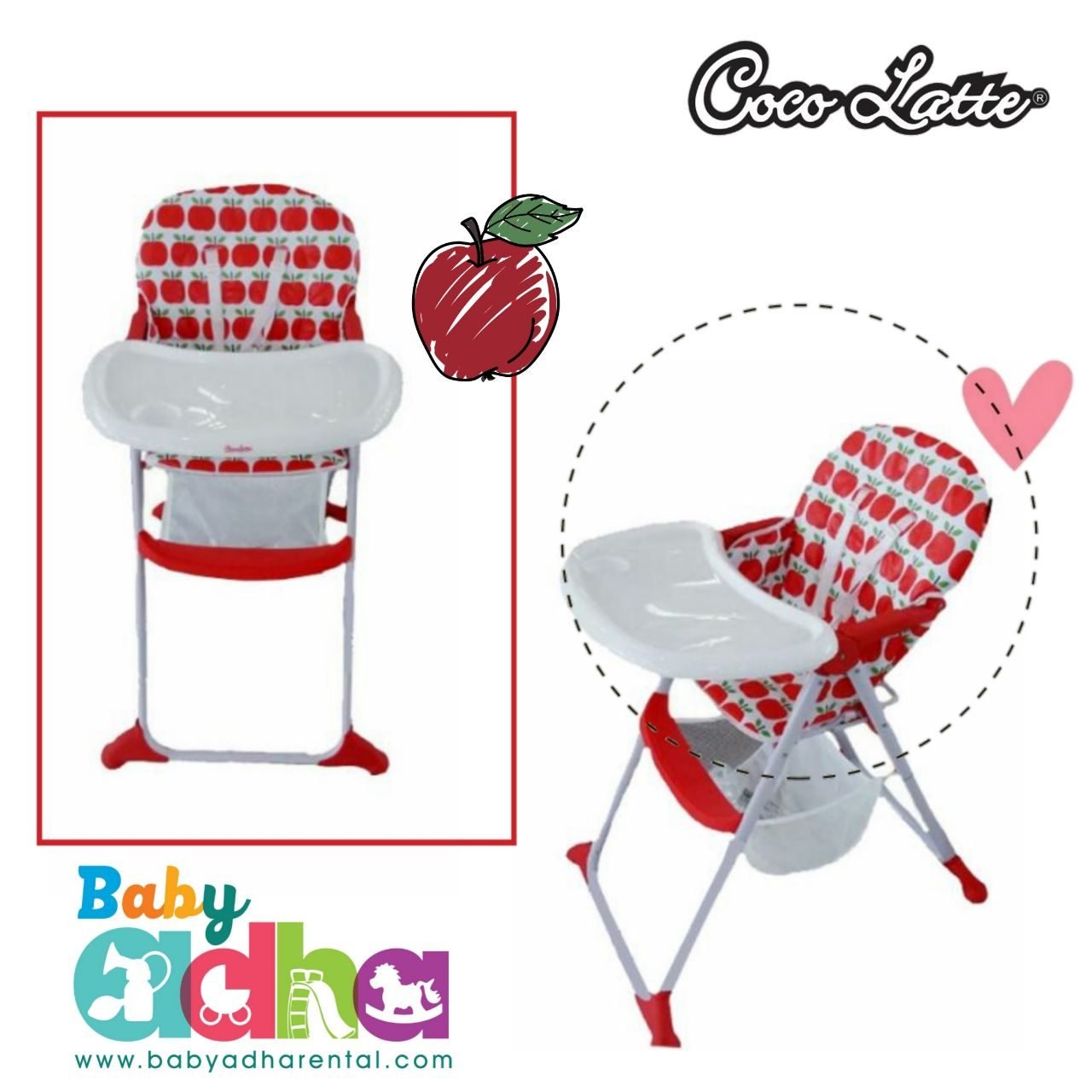HIGH CHAIR COCOLATTE LITTLE APPLE