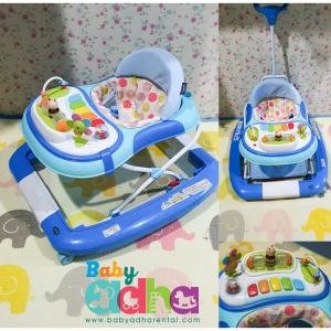BABY WALKER PLIKO DELUXE BLUE GARDEN