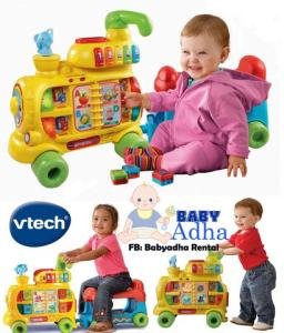 PUSH WALKER VTECH 2 IN 1 ALPHABET TRAIN YELLOW 3