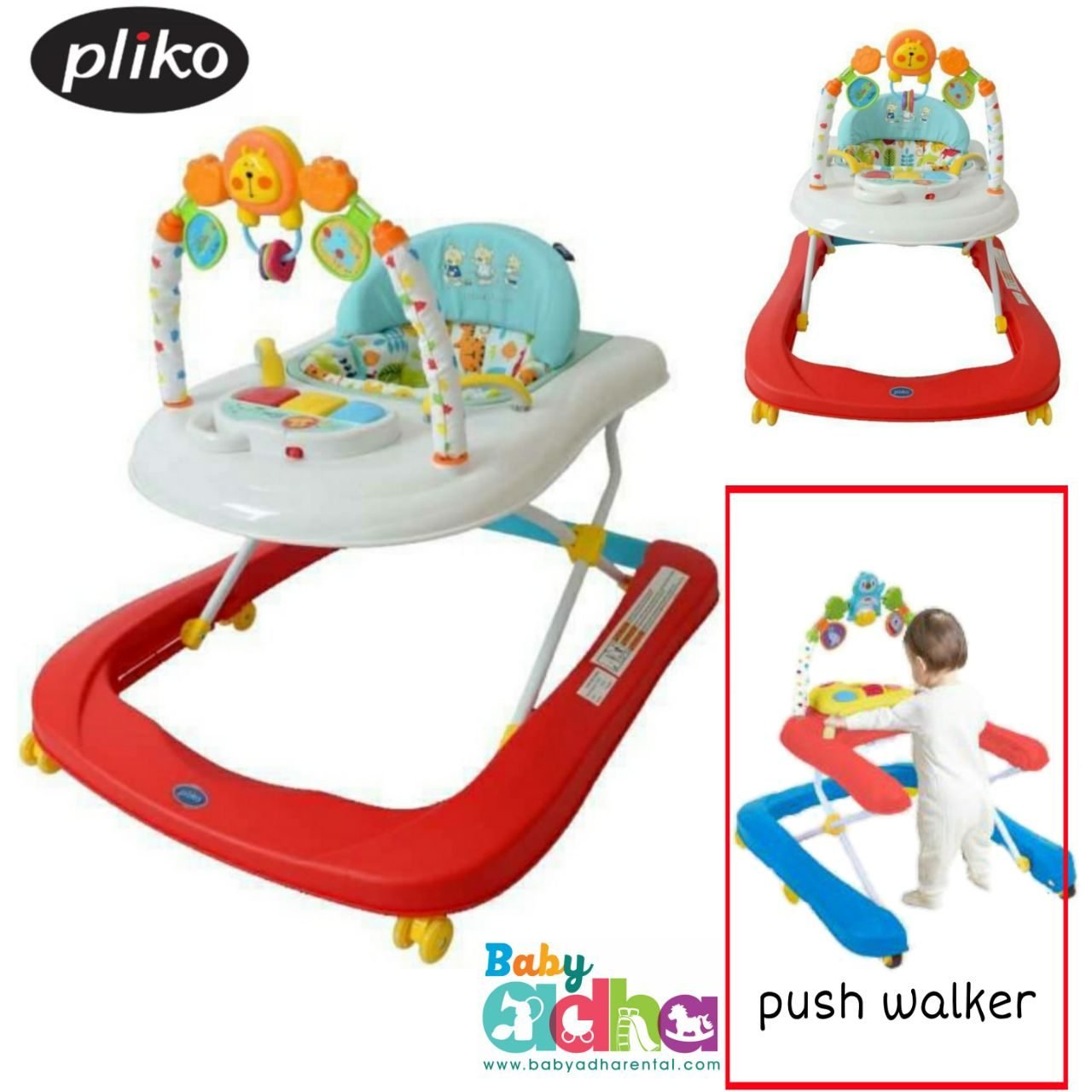 BW PLIKO 2 IN 1 WALKER RED LION