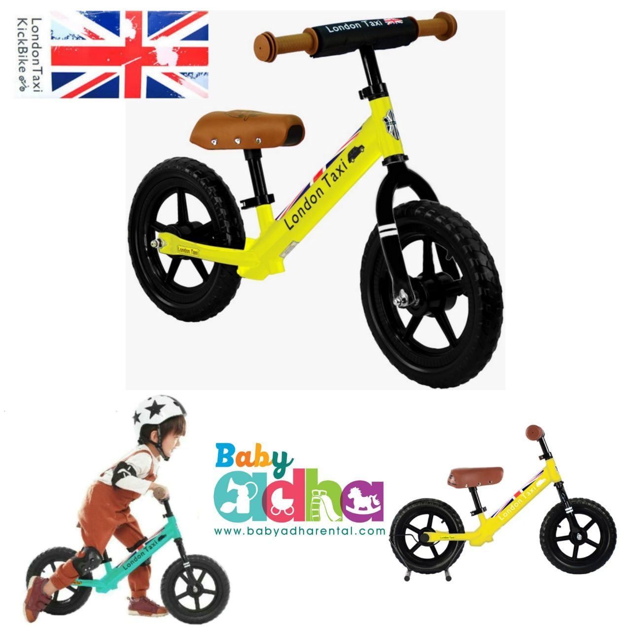 BIKE LONDON TAXI KICKBIKE YELLOW