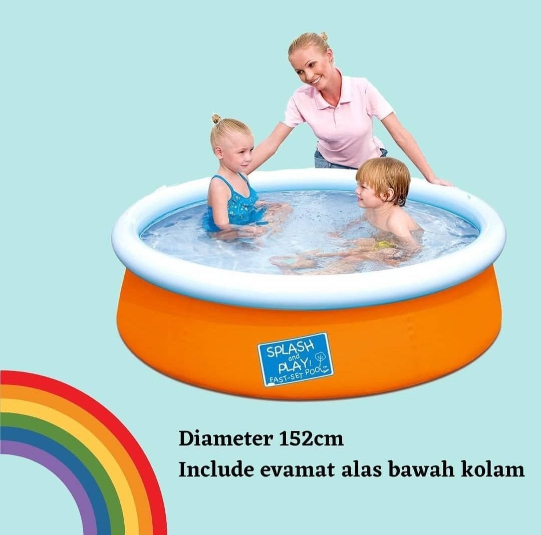 BESTWAY MY FIRST FAST POOL ORANGE L