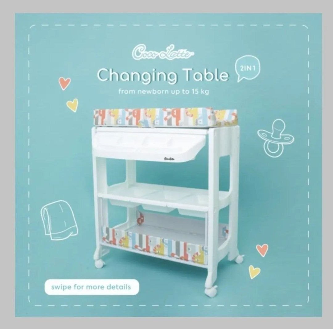 BABY TUFFEL COCOLATTE CHANGING TABLE 2 IN 1