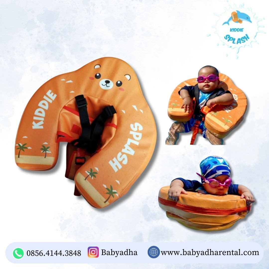 KIDDIE SPLASH SWIM TRAINER ORANGE BEAR