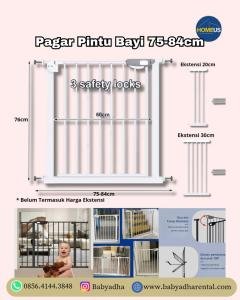 HOME US BABY SAFETY GATE (BELUM TERMASUK HARGA EKSTENSI)