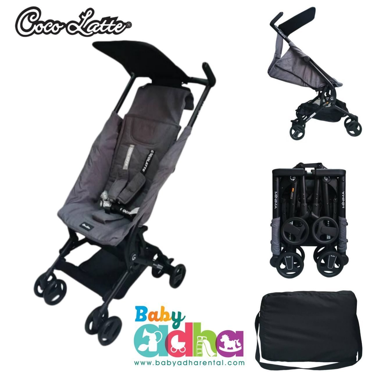 STROLLER COCOLATTE MINIMA GREY CL68