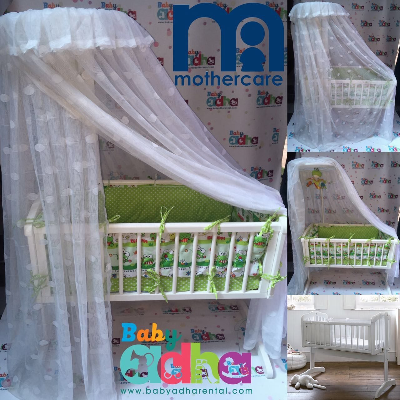 BOX MOTHERCARE SWINGING CRIB GREEN