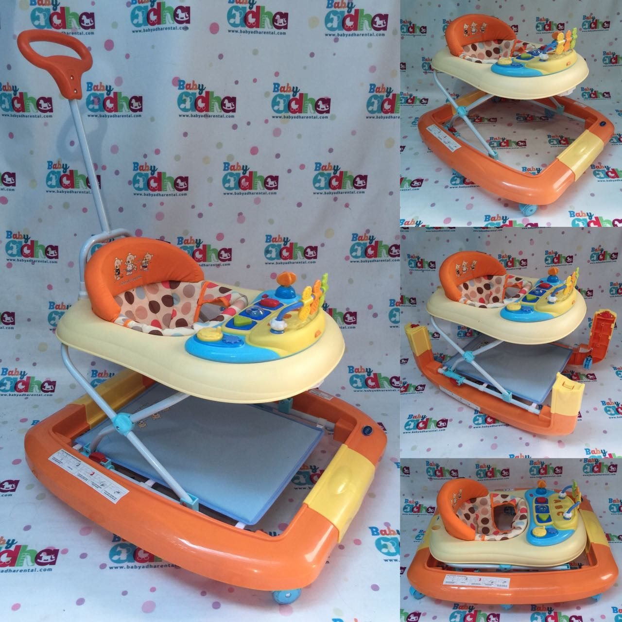 BABY WALKER PLIKO ABC ORANGE