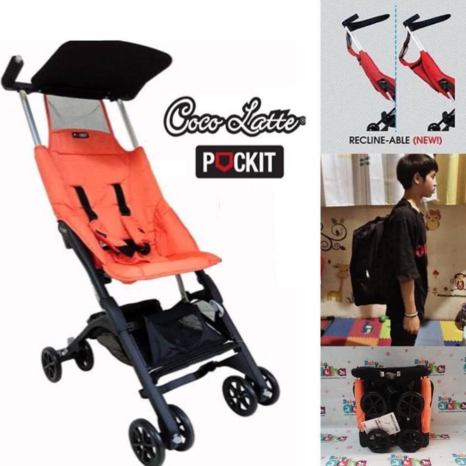 STROLLER COCOLATTE POCKIT GEN 5 RECLINE ORANGE