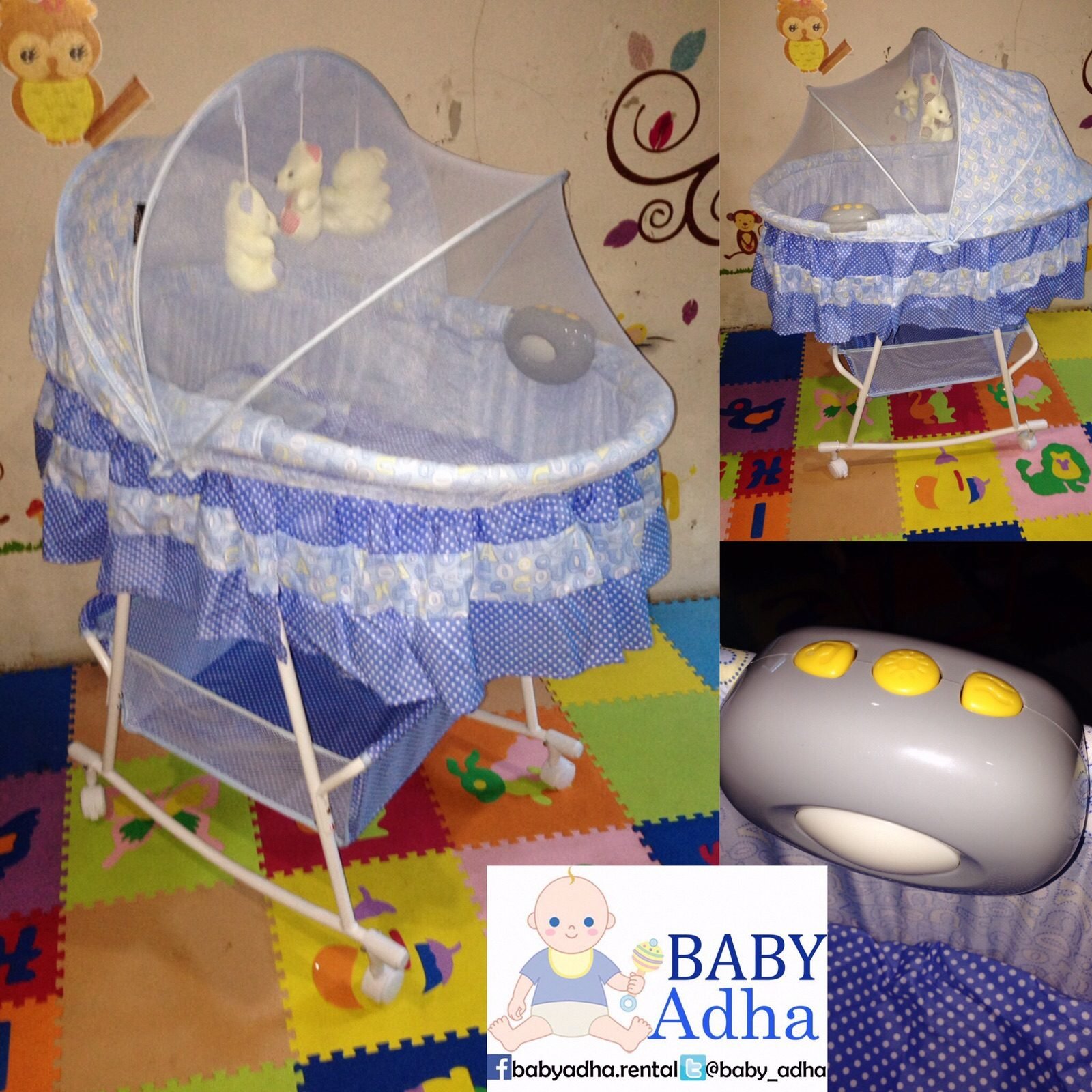 BASSINET PLIKO OVAL BLUE 01