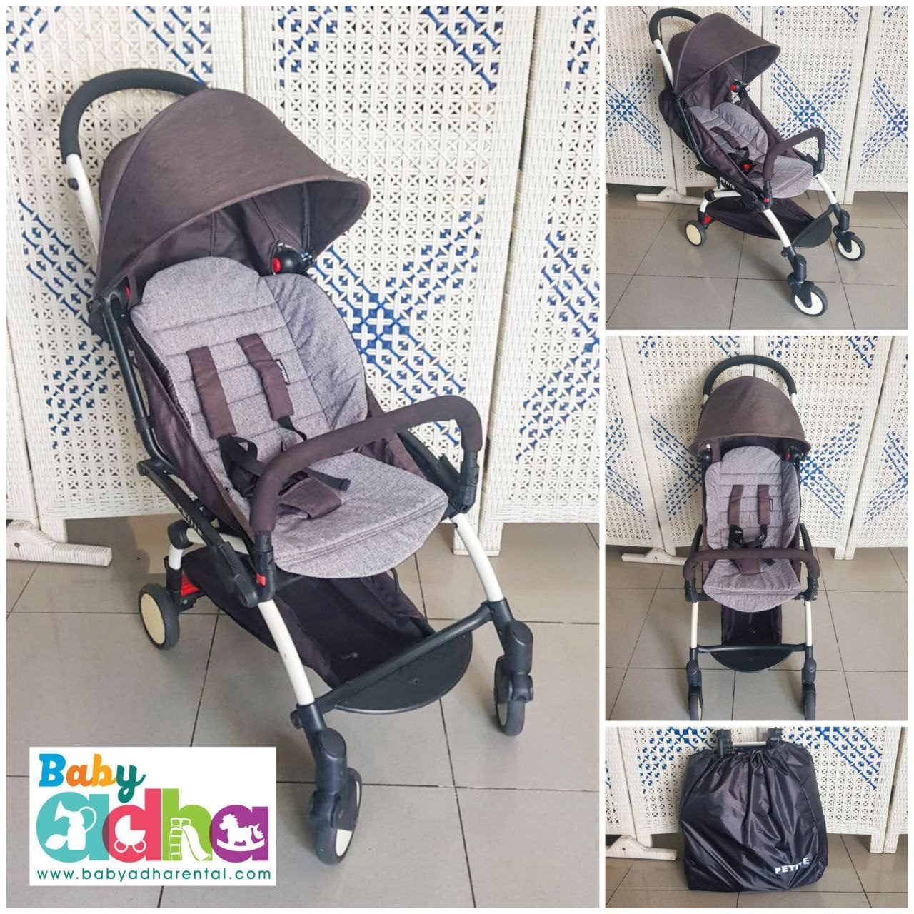 STROLLER BABYDOES PETITE GREY