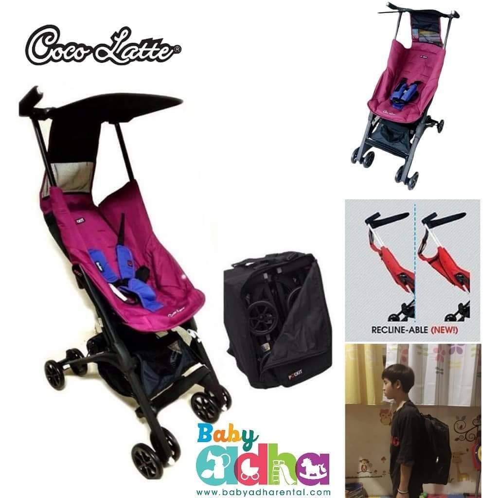 STROLLER COCOLATTE POCKIT GEN 5 RECLINE PURPLISH RED