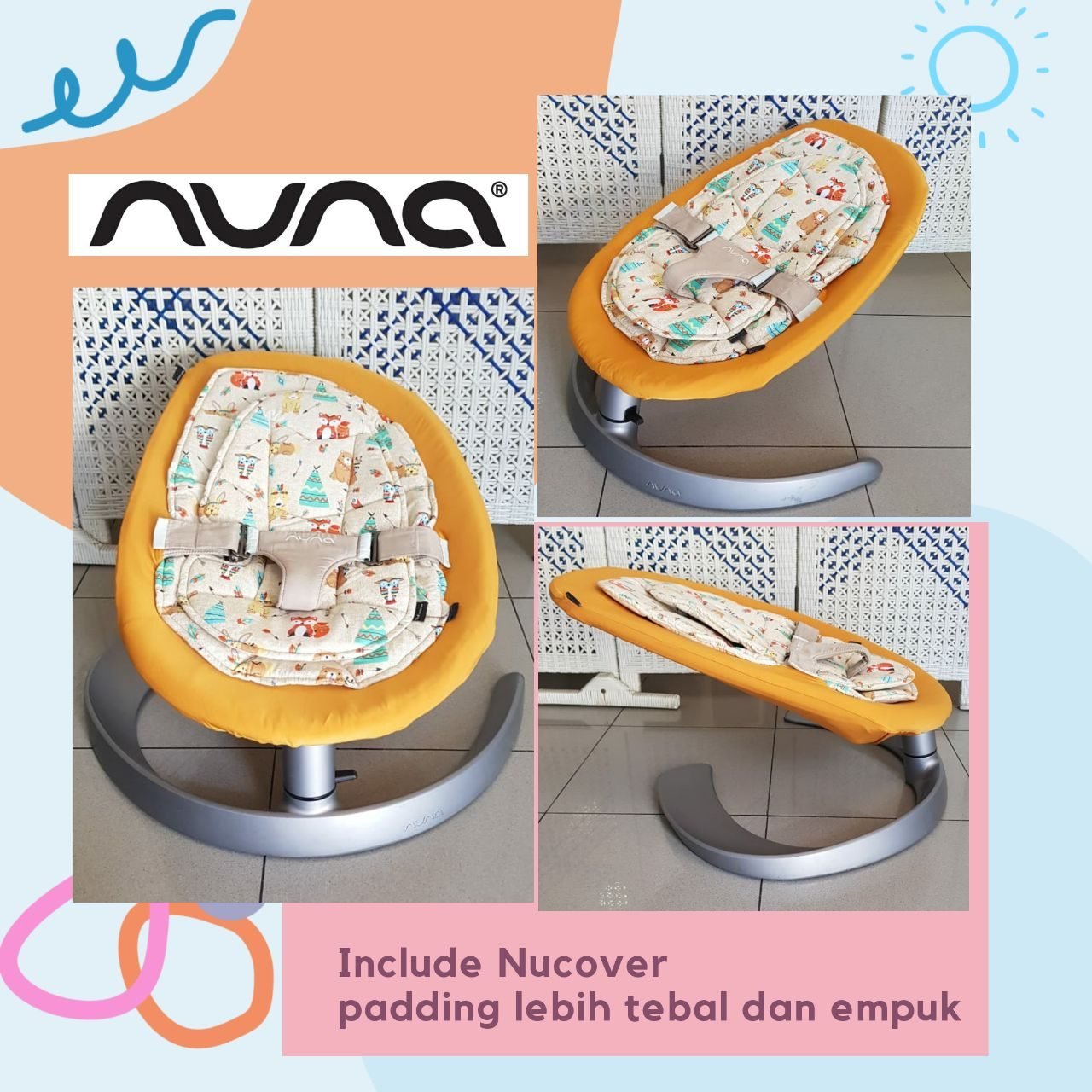 BABY SWING NUNA LEAF CURVE MINK INDIAN NUCOVER