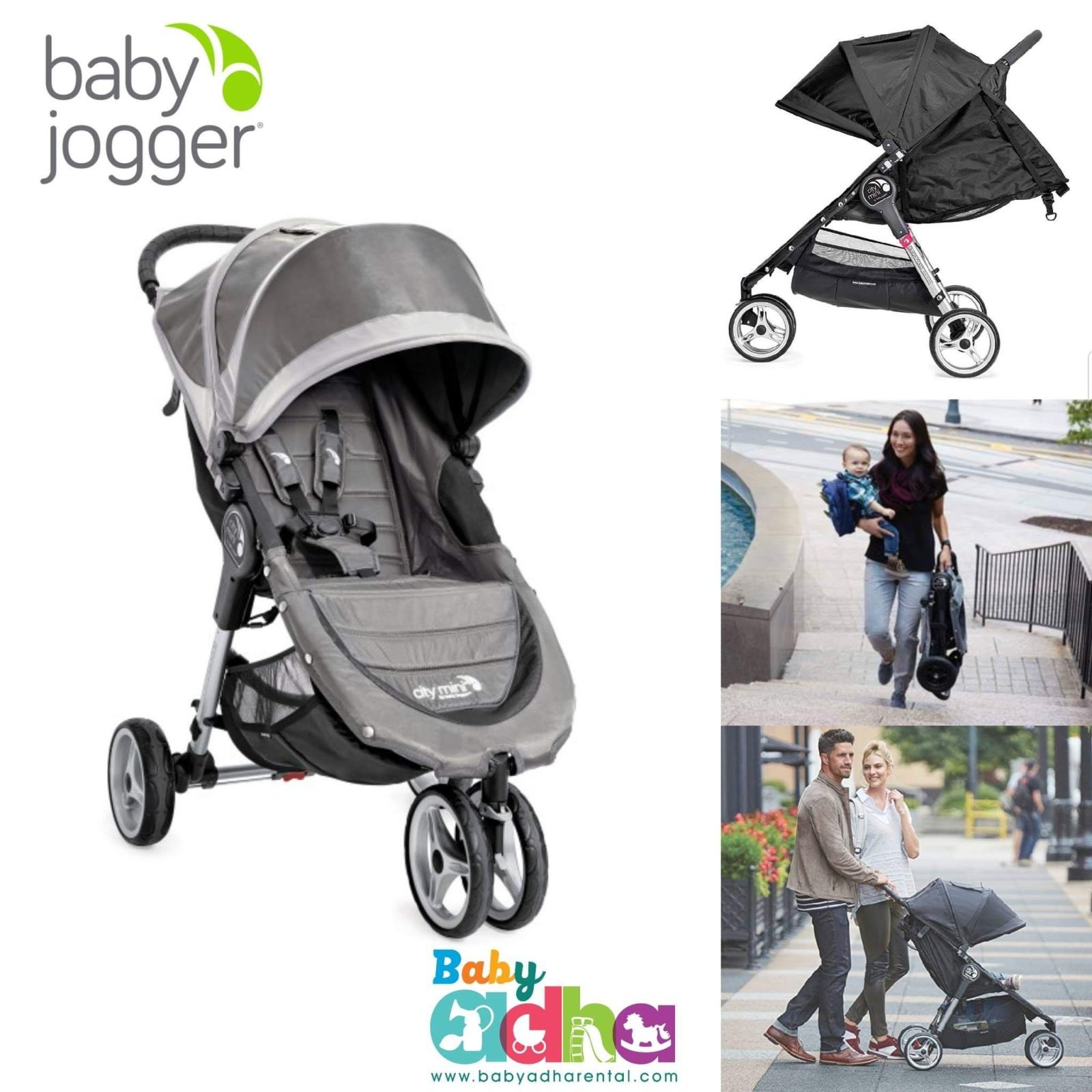 STROLLER BABY JOGGER CITY MINI GREY