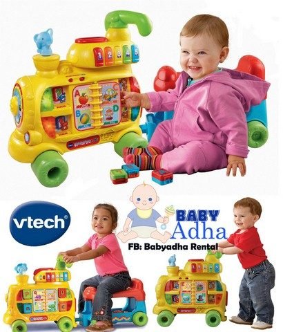PUSH WALKER VTECH 2 IN 1 ALPHABET TRAIN YELLOW 2